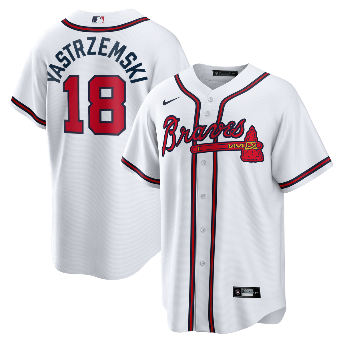 Atlanta Braves Mike Yastrzemski White Replica Jersey