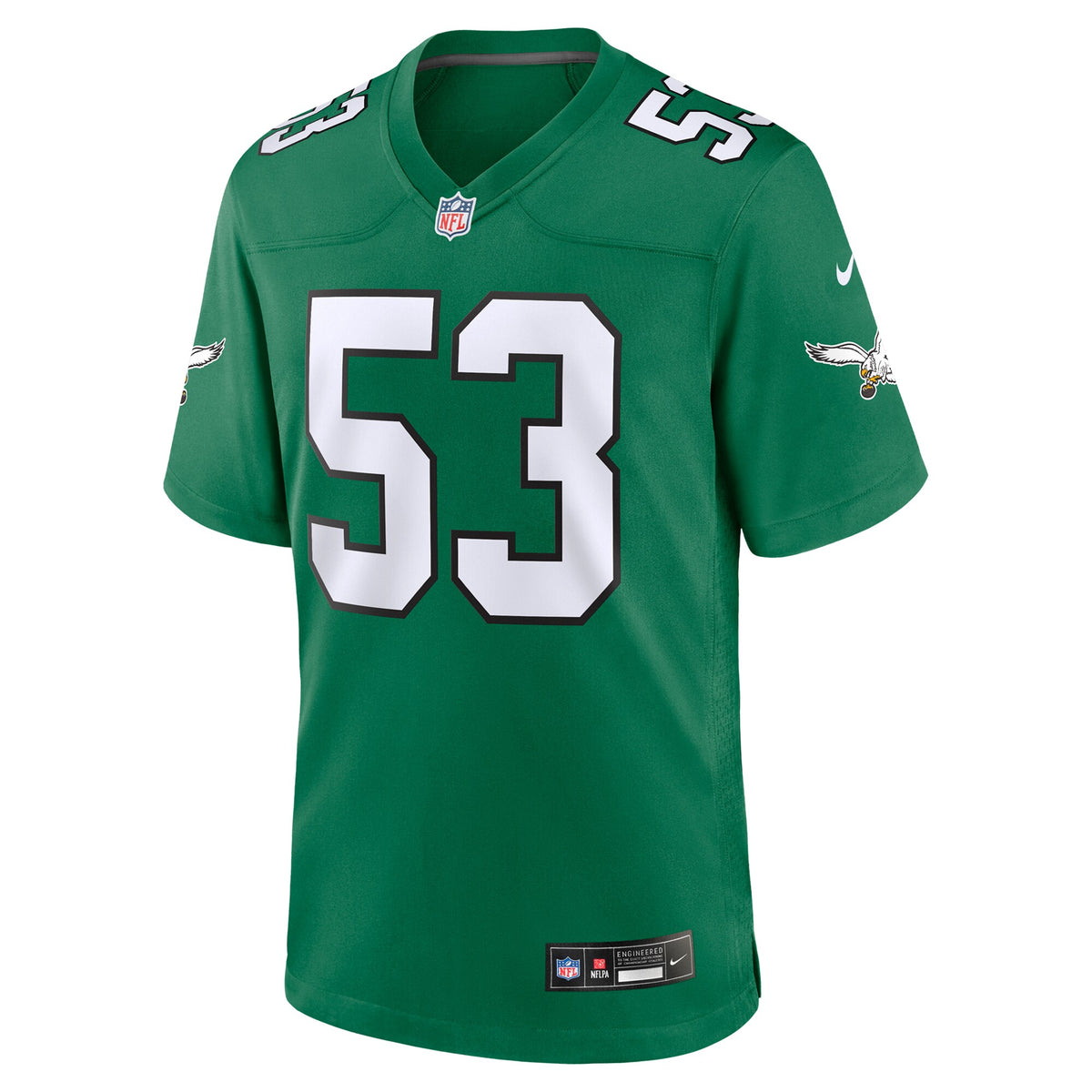 Philadelphia Eagles Zack Baun Kelly Green Alternate Game Jersey