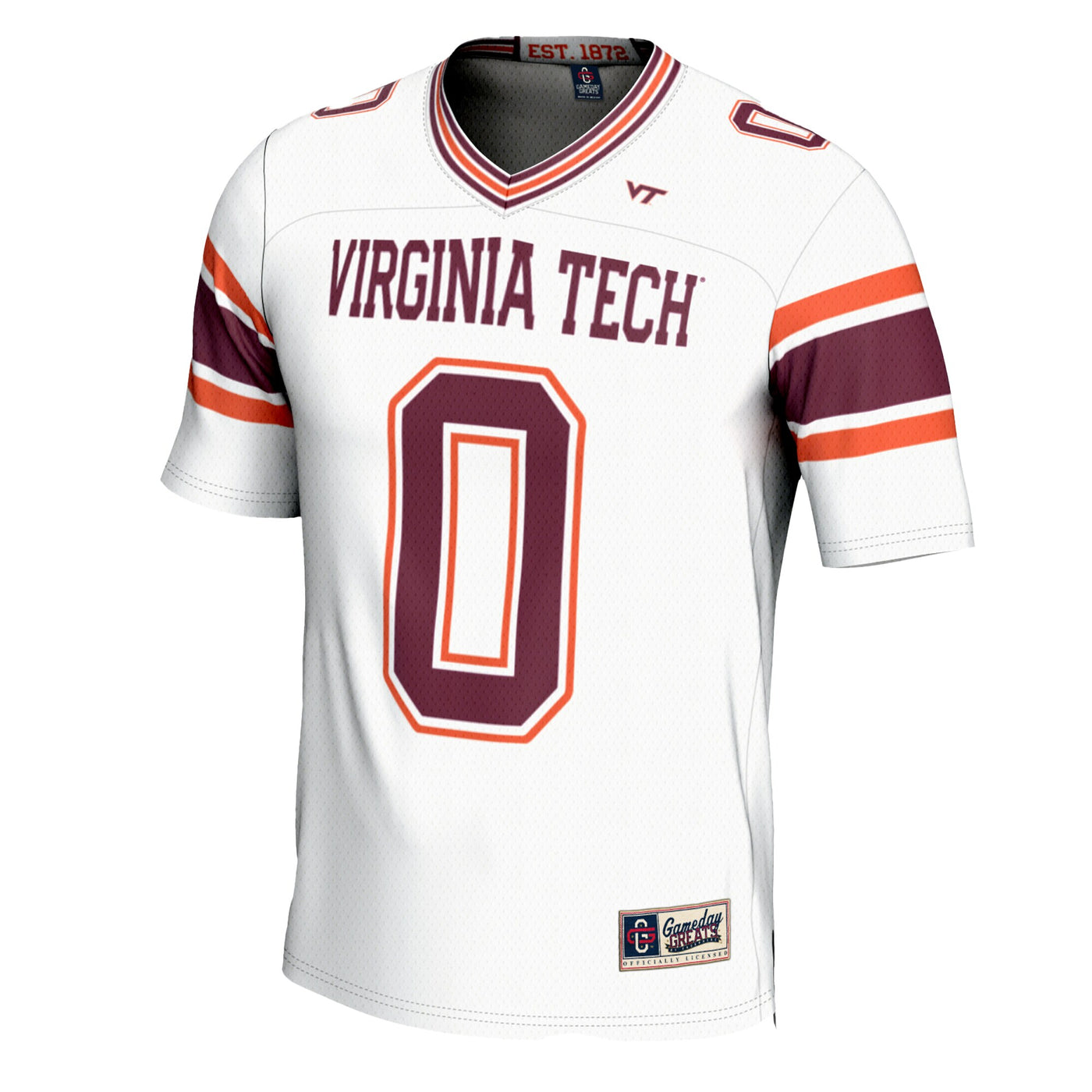 GameDay Greats #0 White Virginia Tech Hokies Football Jersey