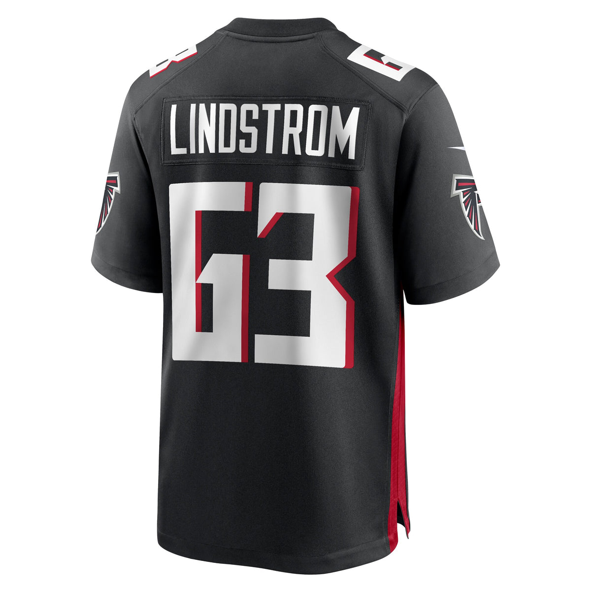 Atlanta Falcons Chris Lindstrom Black Team Game Jersey