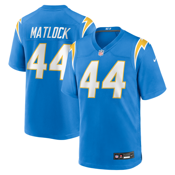 Los Angeles Chargers Scott Matlock Nike Powder Blue Team Game Jersey