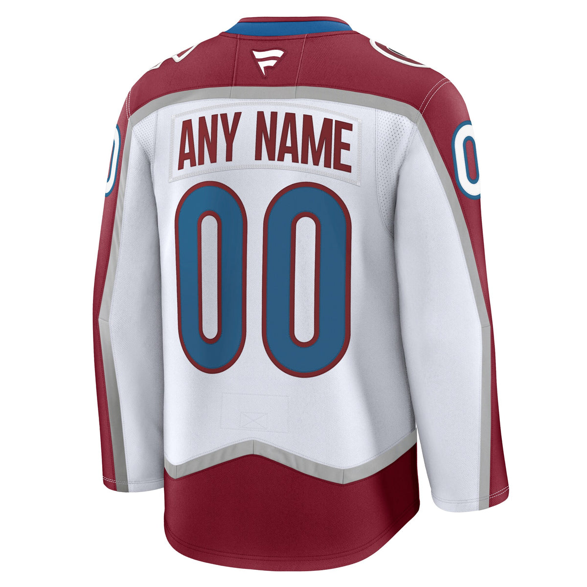 Colorado Avalanche Fanatics White Away Premium Custom Jersey