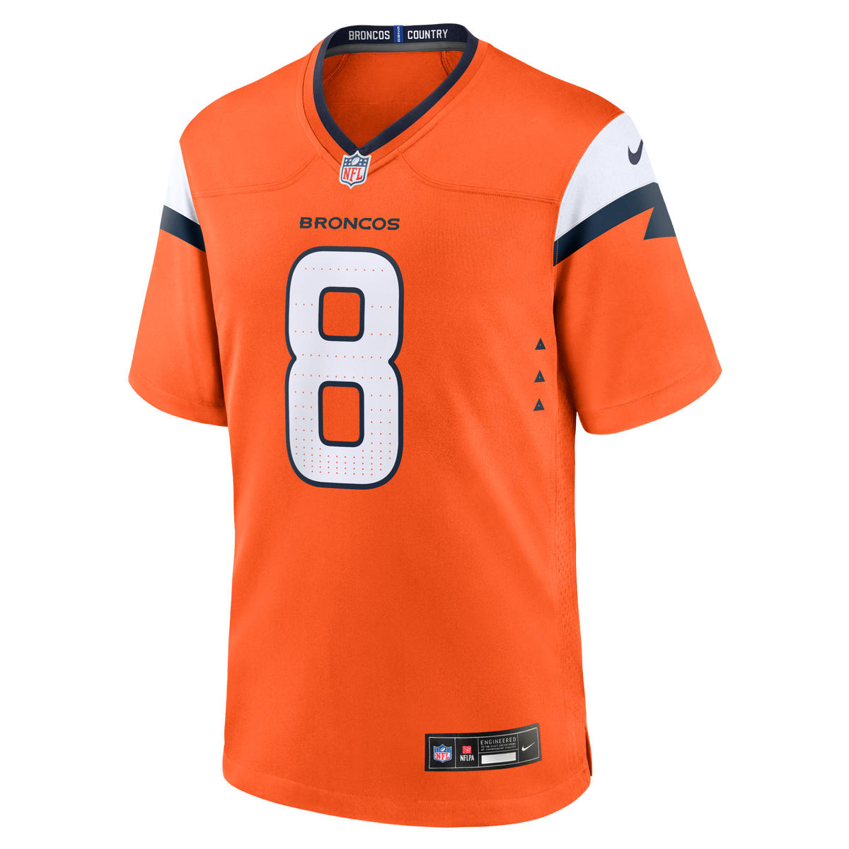 Denver Broncos Jarrett Stidham Orange Team Game Jersey