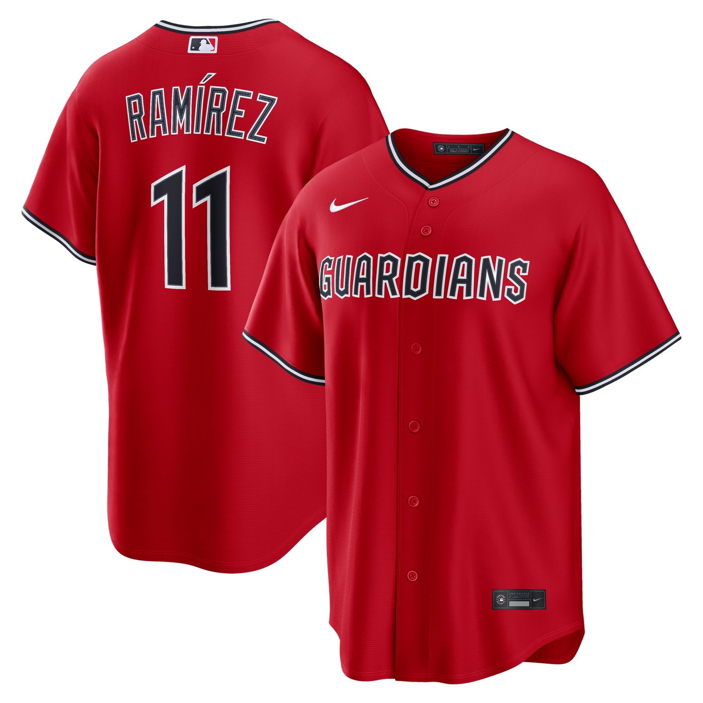 Cleveland Guardians José Ramírez Nike Red Alternate Replica Jersey