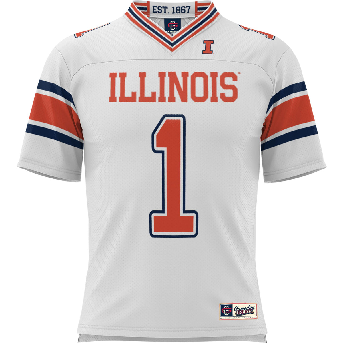 #1 Illinois Fighting Illini GameDay Greats Football Jersey - White
