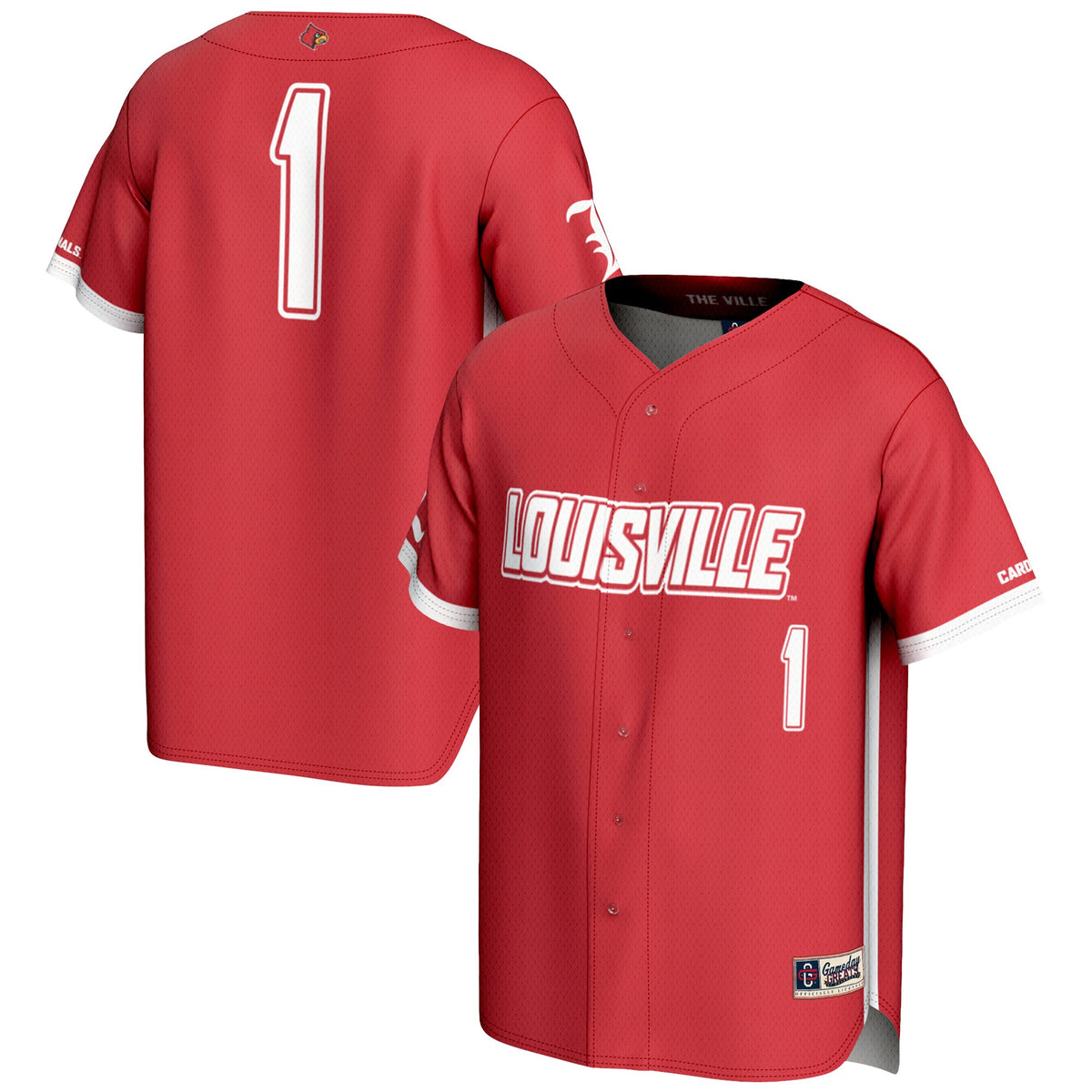 #1 Louisville Cardinals GameDay Greats Lightweight Baseball Fashion Jersey - Red