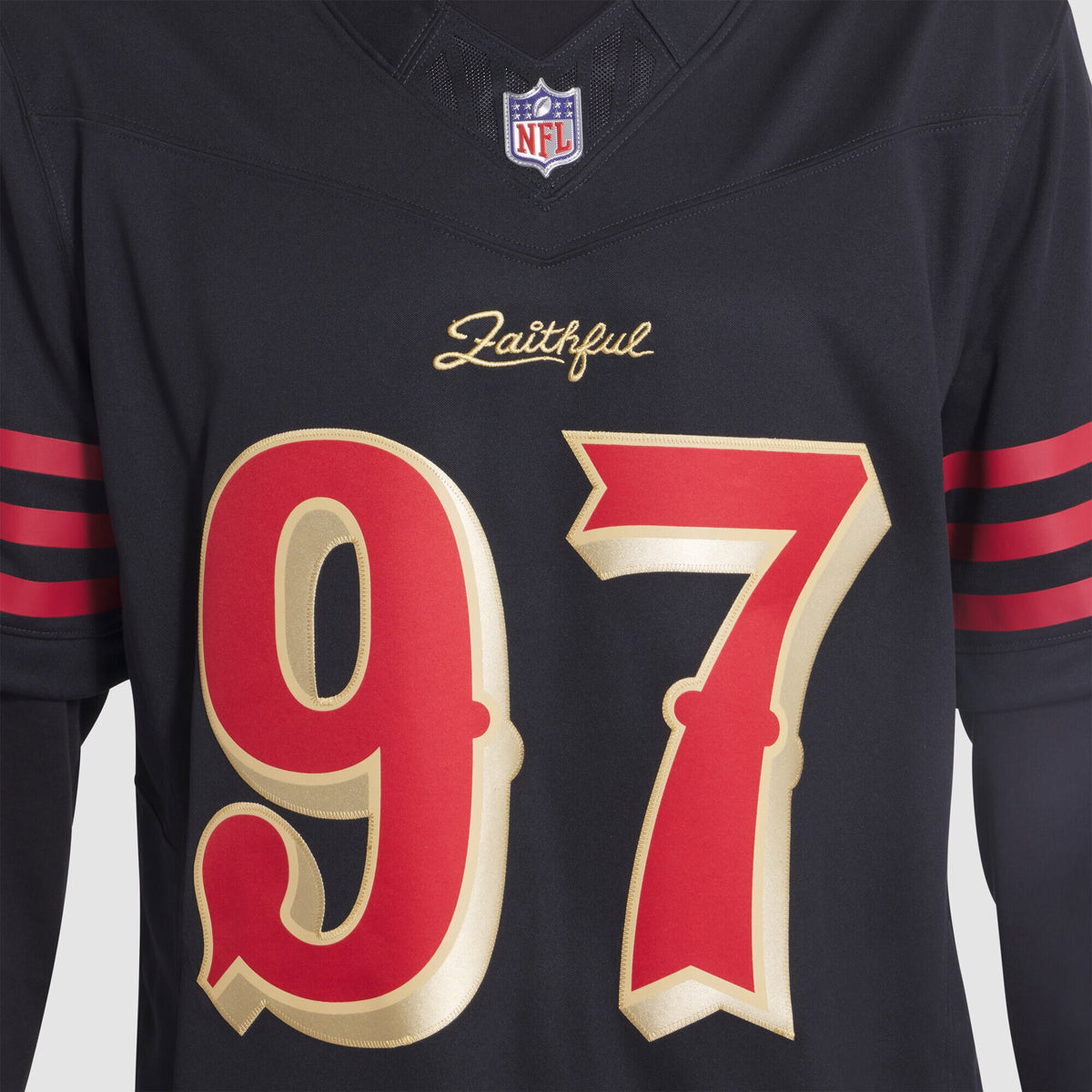 San Francisco 49ers Nick Bosa Black 2025 Rivalries Collection Stitched Limited Jersey