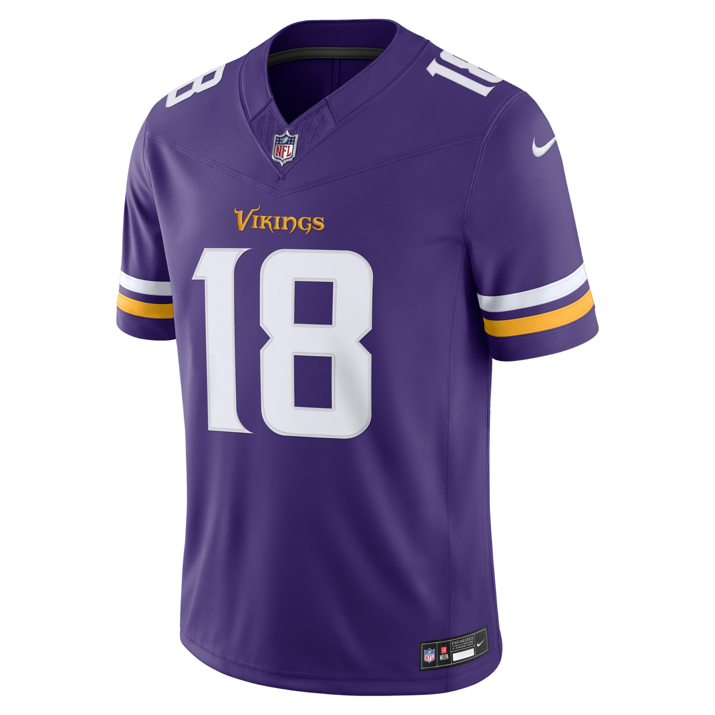 Minnesota Vikings Justin Jefferson Nike Purple Team Vapor F.U.S.E. Stitched Limited Jersey