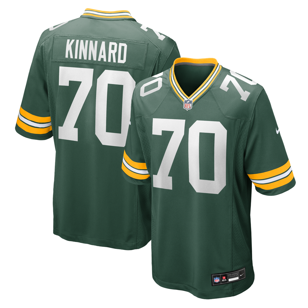 Green Bay Packers Darian Kinnard Green Team Game Jersey