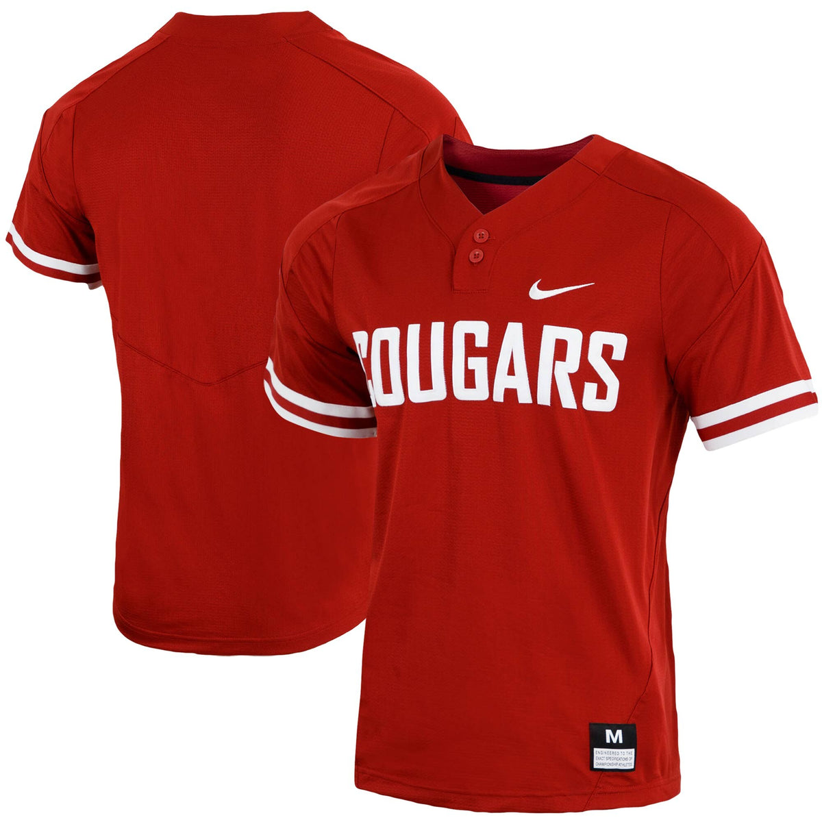 Washington State Cougars Replica Vapor Elite Two-Button Baseball Jersey - Crimson