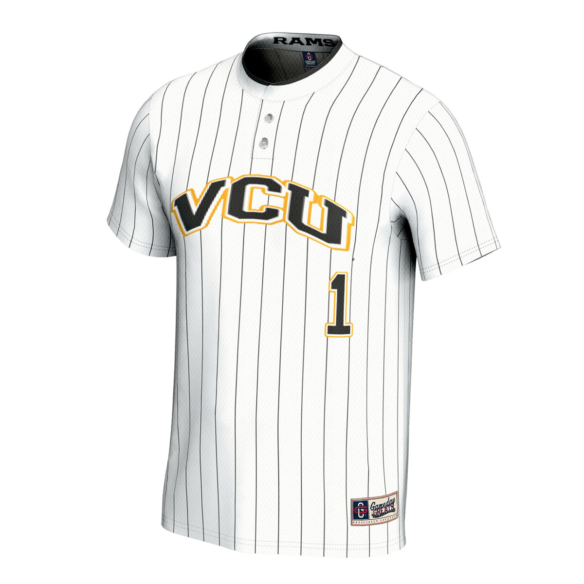 VCU Rams GameDay Greats Lightweight Collegiate Softball Fashion Jersey - White