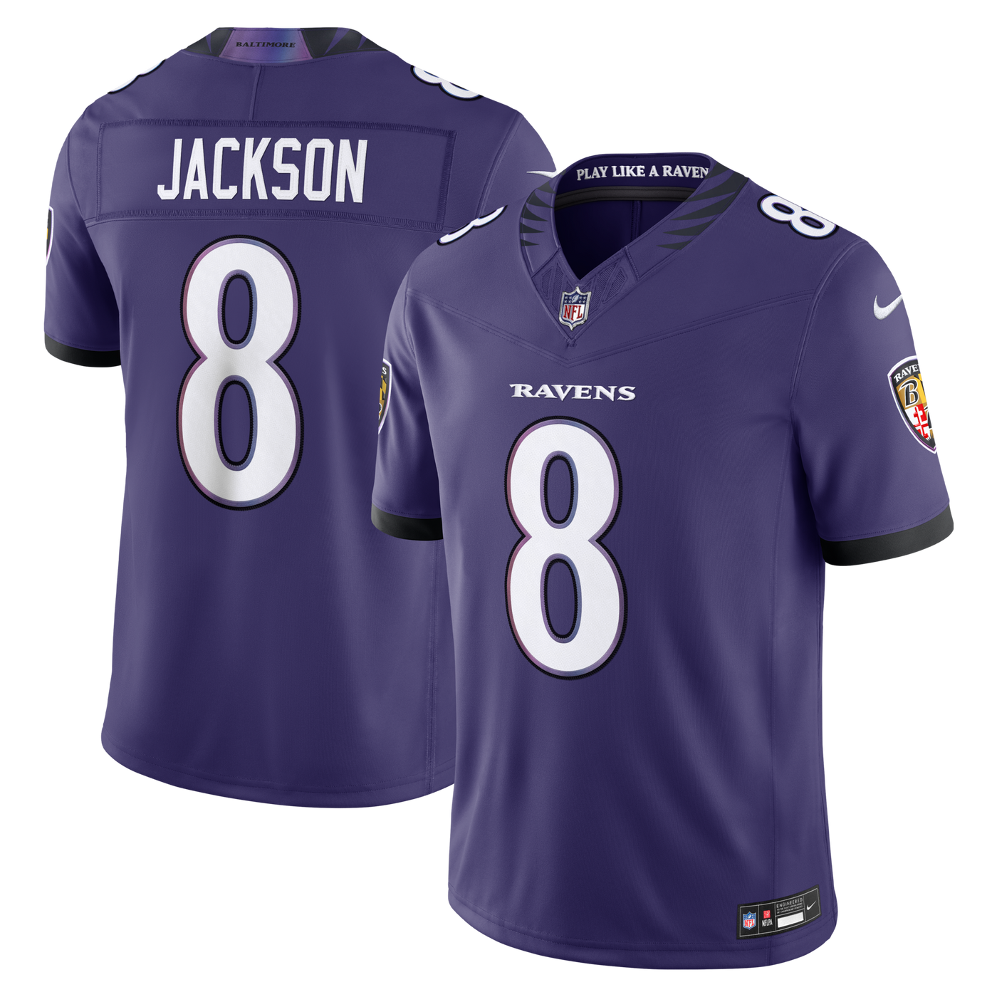 Baltimore Ravens Lamar Jackson Nike Purple Team Vapor F.U.S.E. Stitched Limited Jersey
