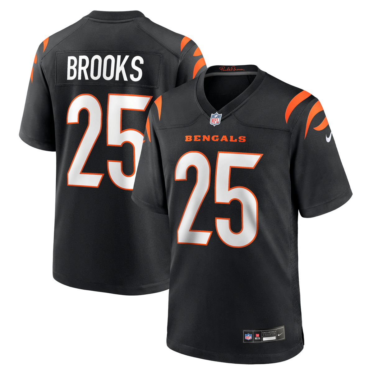 Cincinnati Bengals Tahj Brooks Black Team Game Jersey