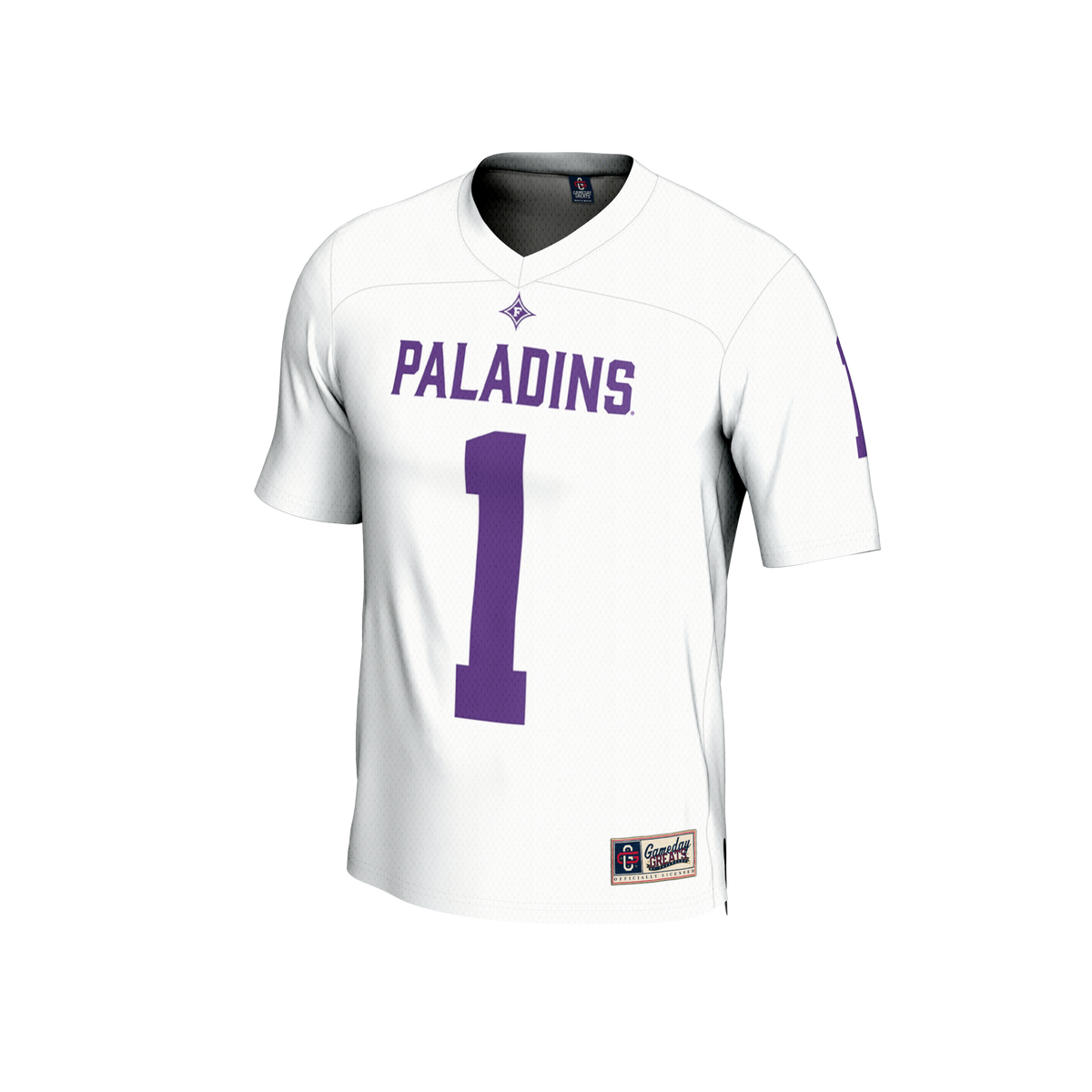 #1 Furman Paladins GameDay Greats Lightweight Football Fashion Jersey - White