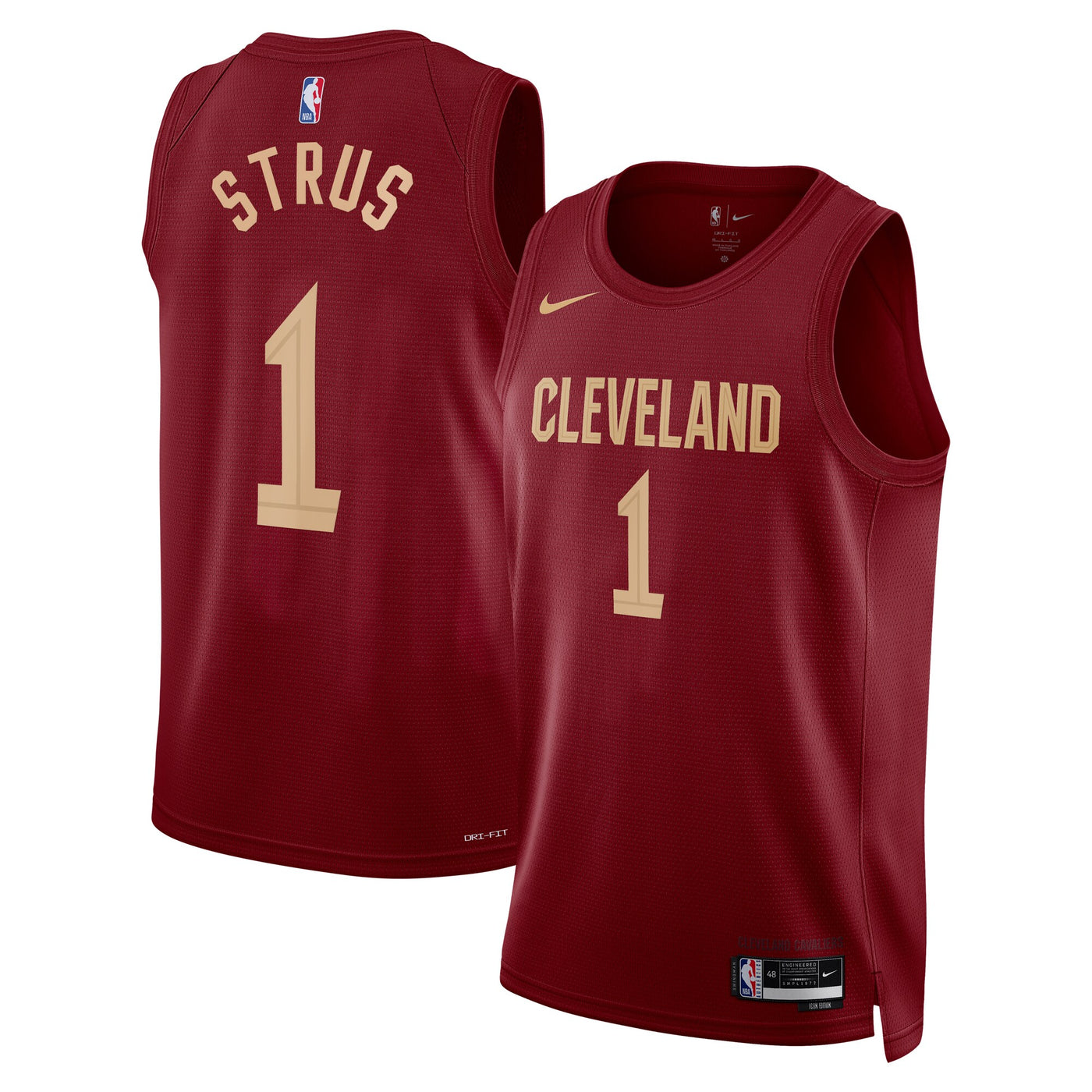 Cleveland Cavaliers Nike Icon Edition Swingman Jersey - Maroon - Max Strus