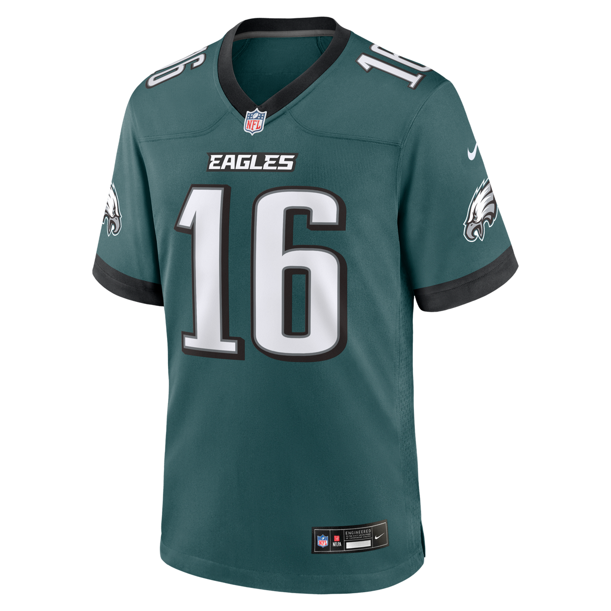 Philadelphia Eagles Tanner McKee Midnight Green Team Game Jersey
