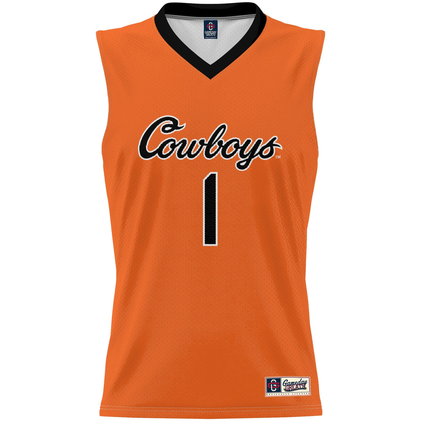 GameDay Greats #1 Orange Oklahoma State Cowboys Lightweight Basketball Jersey