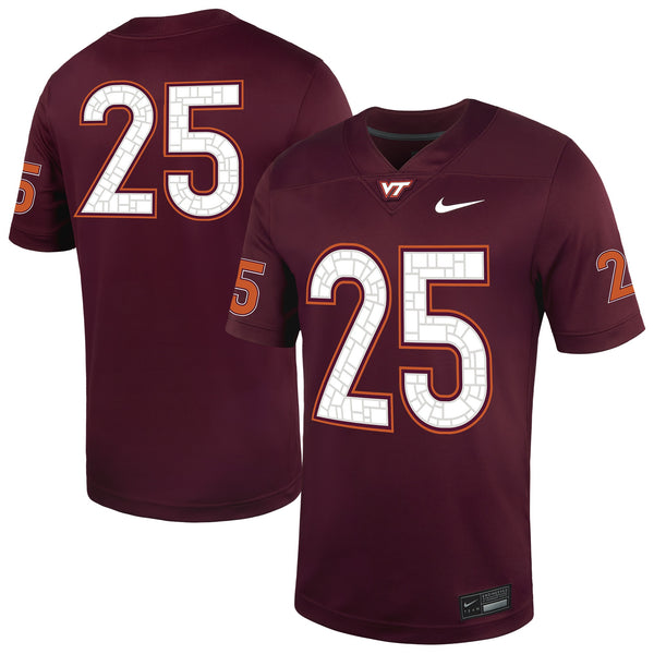 Nike #25 Maroon Virginia Tech Hokies Untouchable Football Jersey