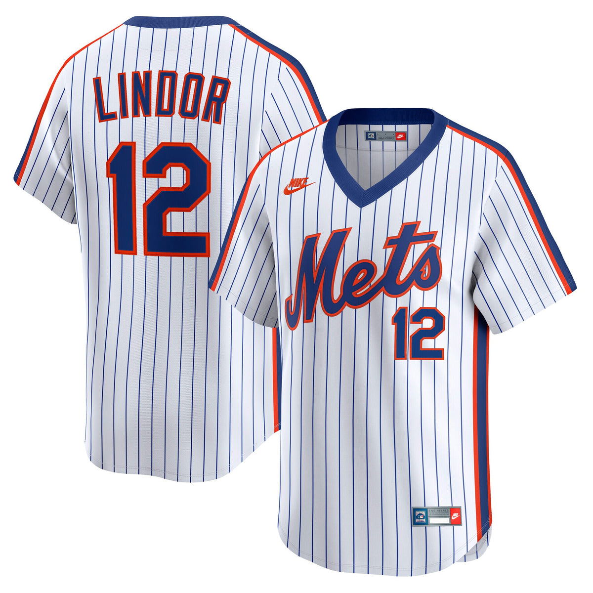 New York Mets Francisco Lindor White Throwback Cooperstown Collection Limited Jersey
