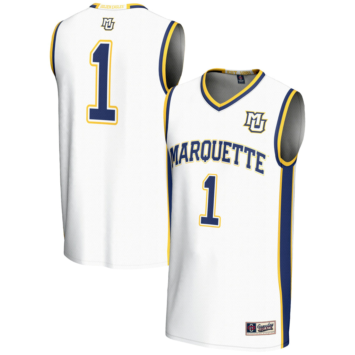 #1 Marquette Golden Eagles GameDay Greats Lightweight Basketball Jersey - White