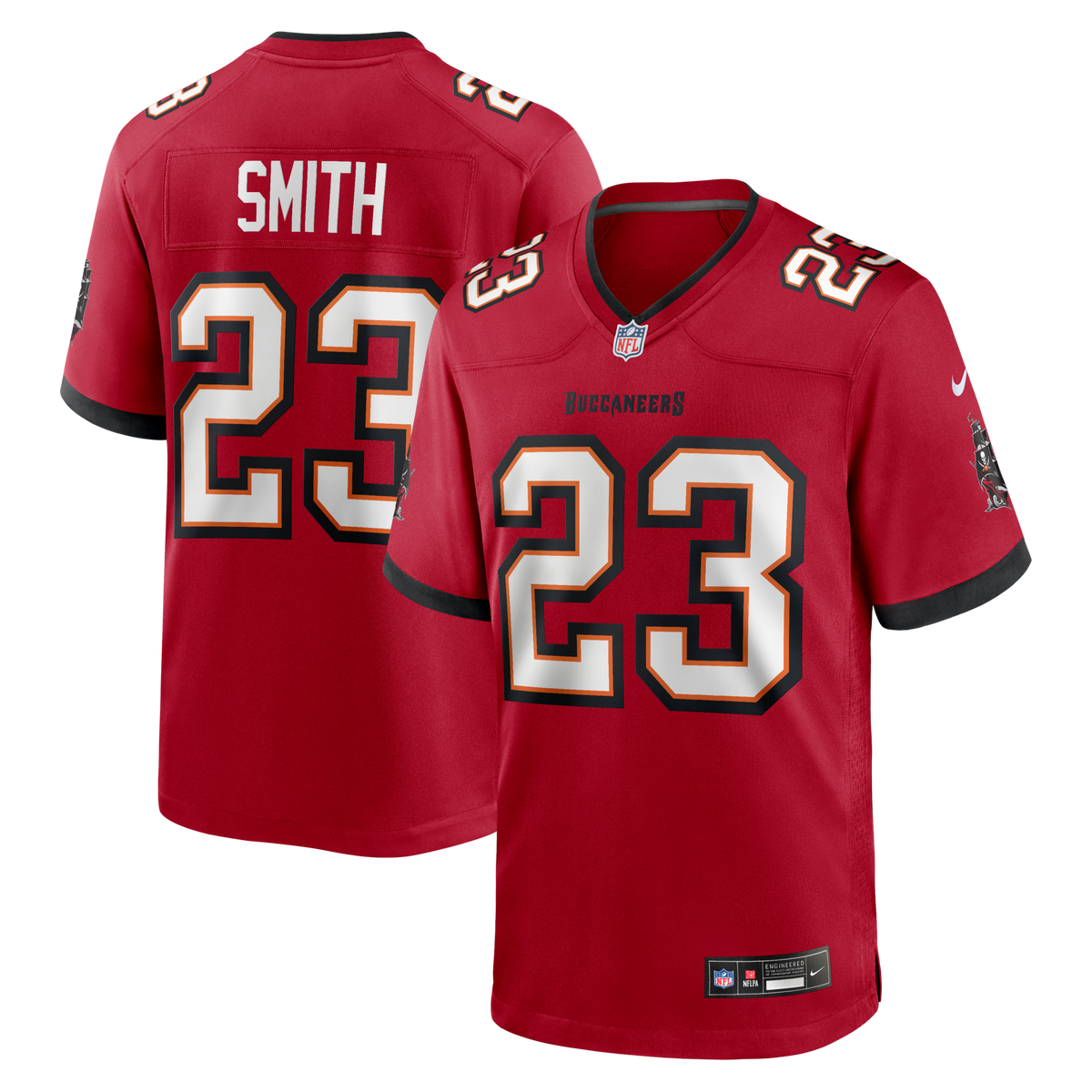 Tampa Bay Buccaneers Tykee Smith Red Game Jersey