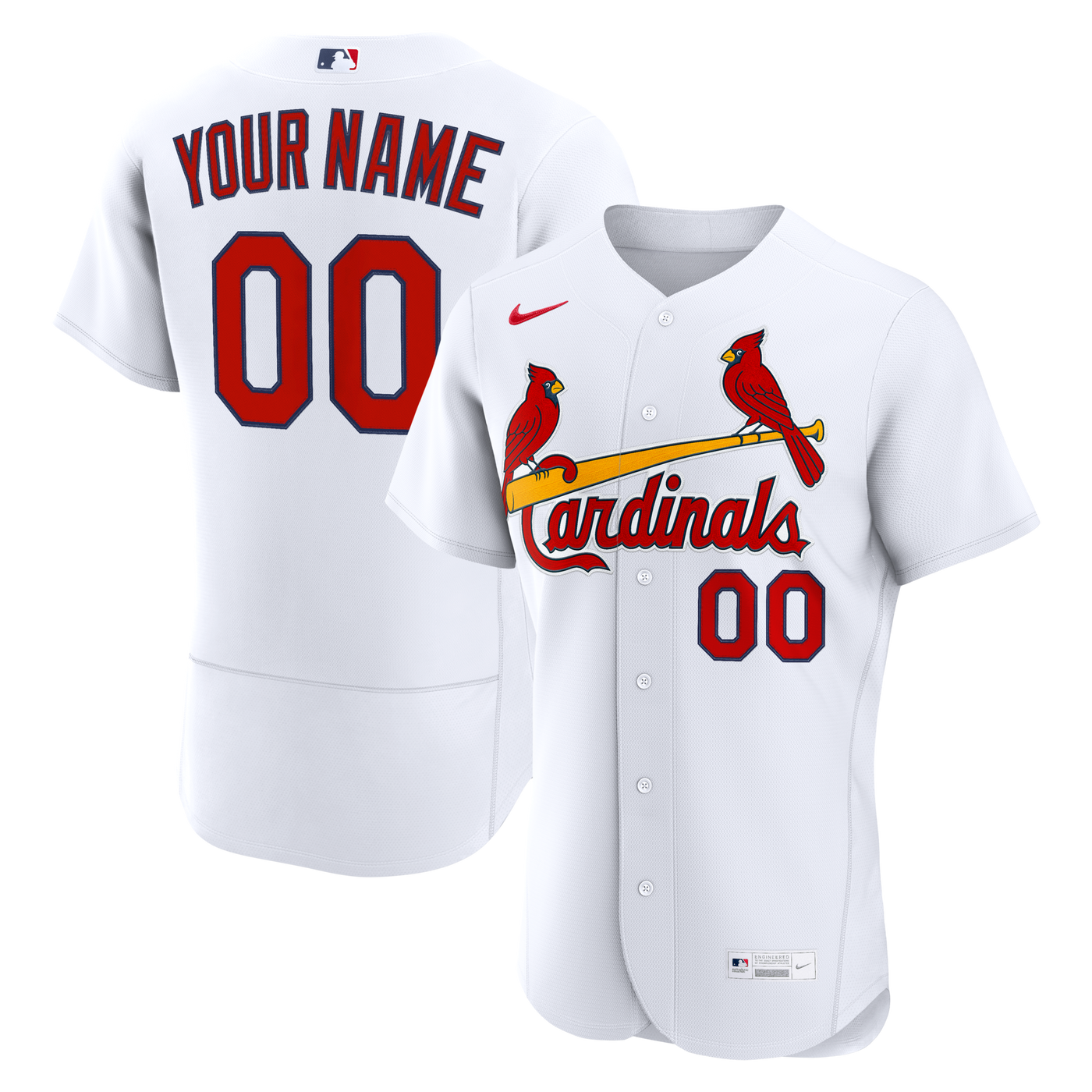 St. Louis Cardinals Nike White Home Authentic Custom Jersey