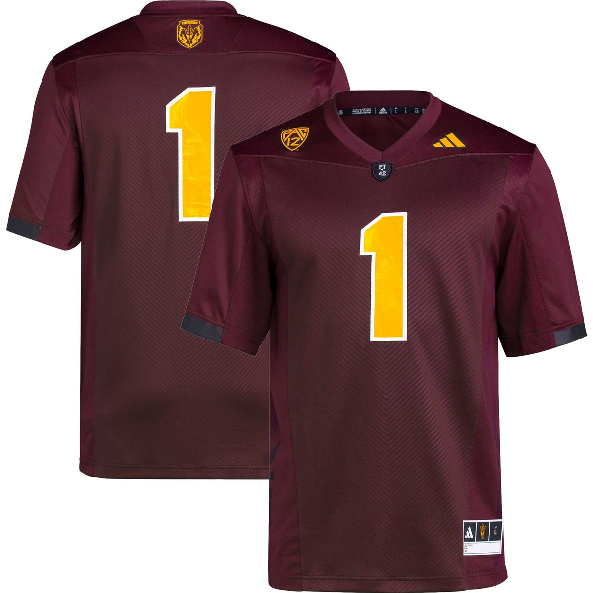 #1 Arizona State Sun Devils Premier Football Jersey - Maroon