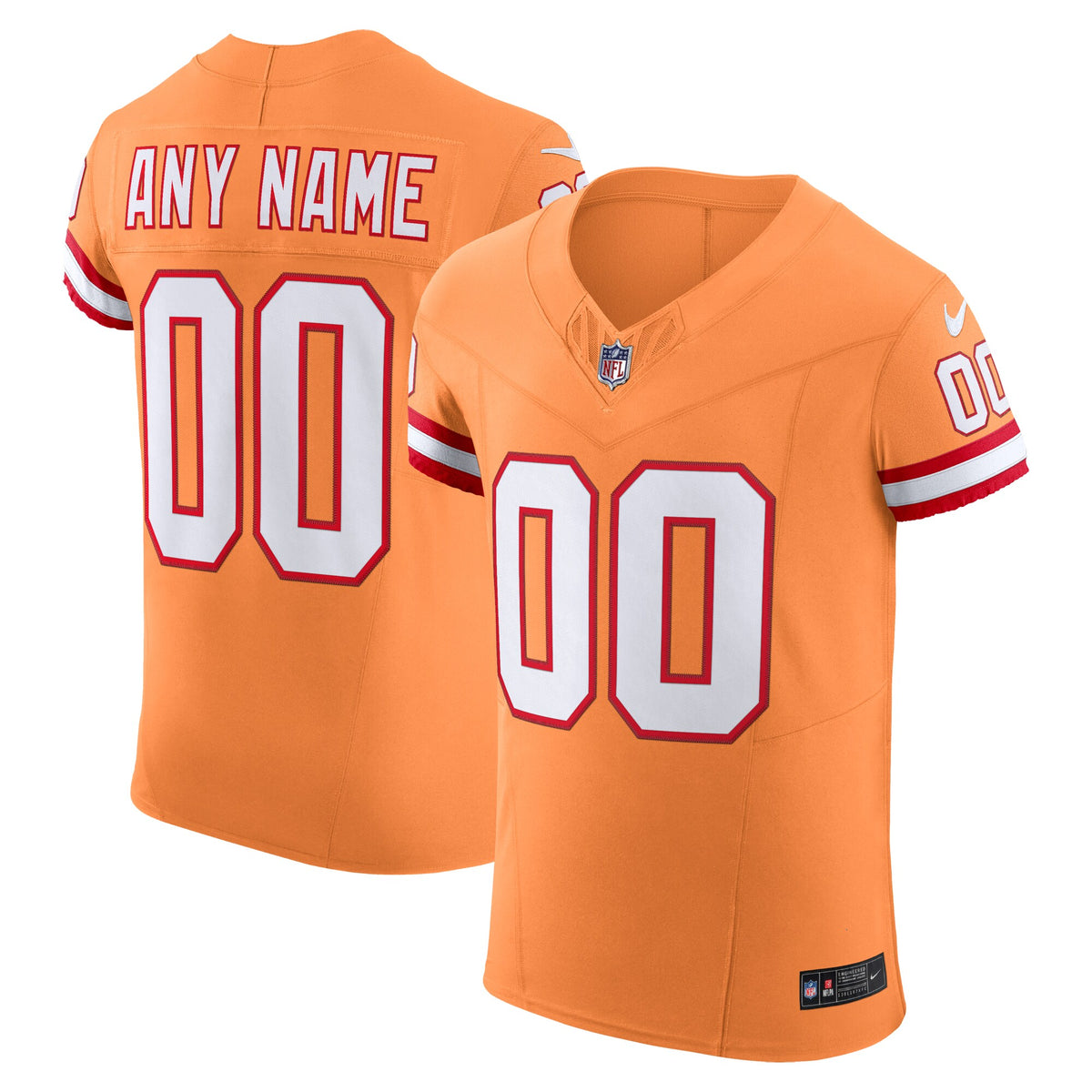 Tampa Bay Buccaneers Orange Vapor F.U.S.E. Elite Custom Jersey