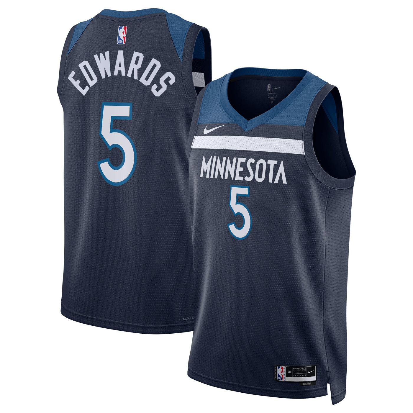 Minnesota Timberwolves Nike Icon Edition Swingman Jersey - Navy - Anthony Edwards