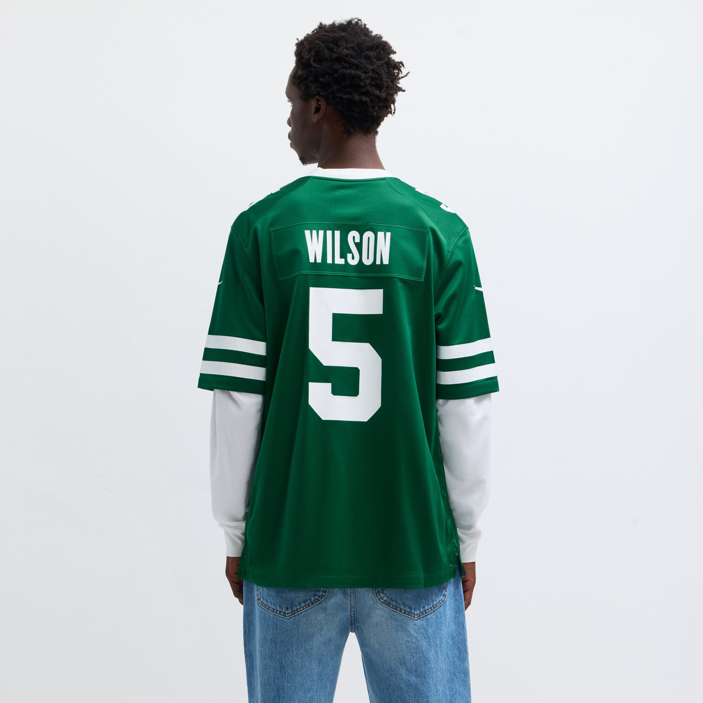 New York Jets Garrett Wilson Nike Legacy Green Game Jersey
