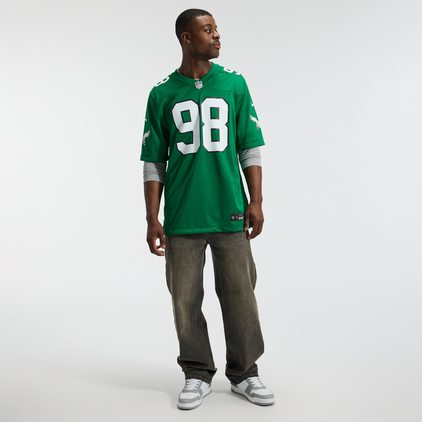 Philadelphia Eagles Jalen Carter Nike Kelly Green Alternate Game Jersey