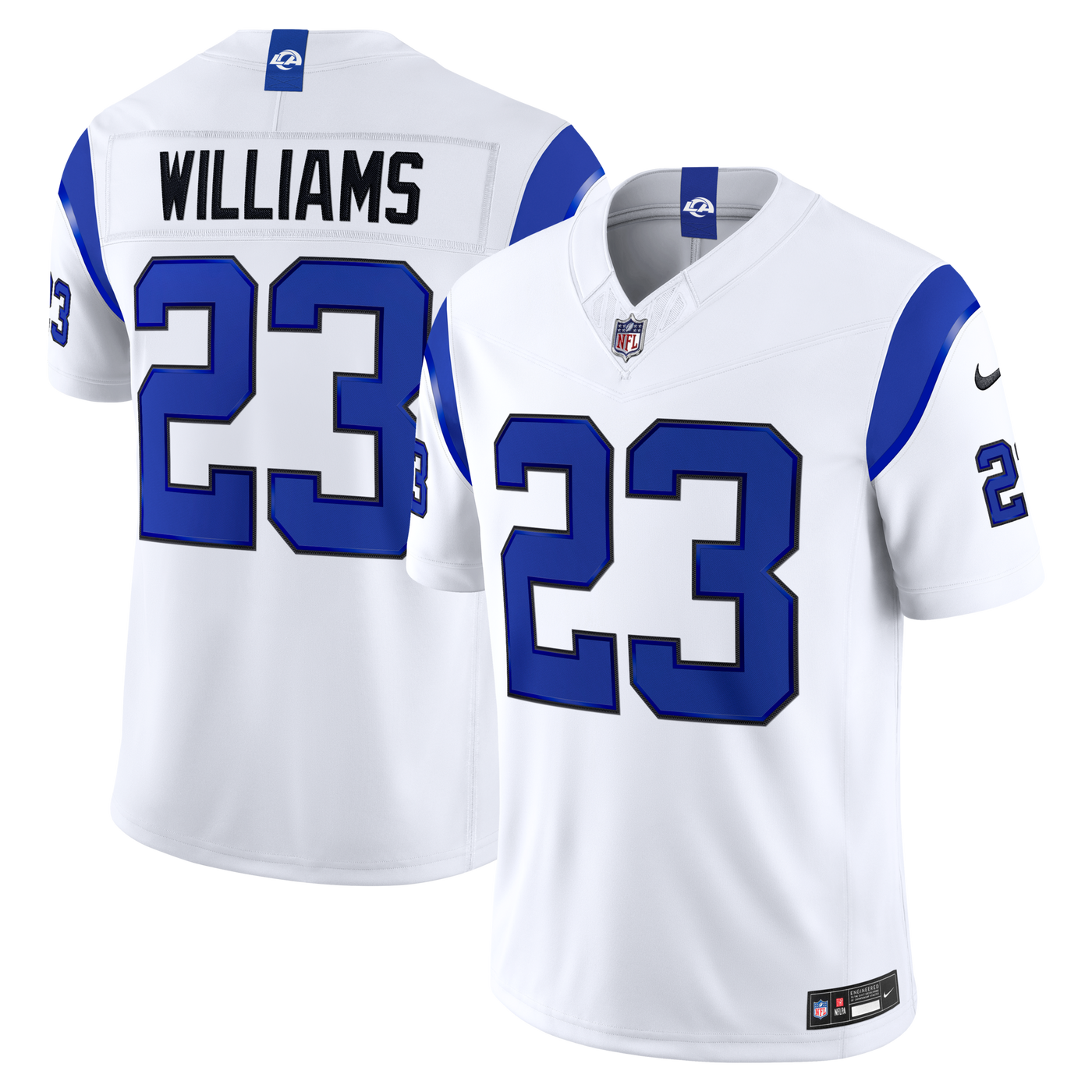 Los Angeles Rams Kyren Williams Nike Fearsome White Vapor F.U.S.E. Stitched Limited Jersey