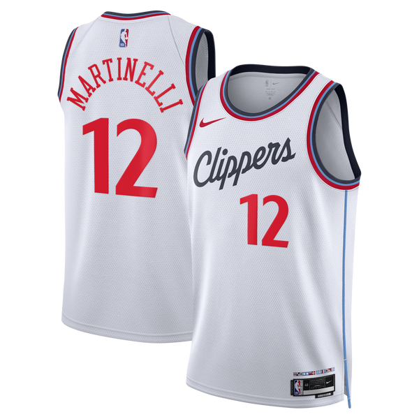 Los Angeles Clippers Nike Replica Association Edition Swingman Jersey - White - Nick Martinelli