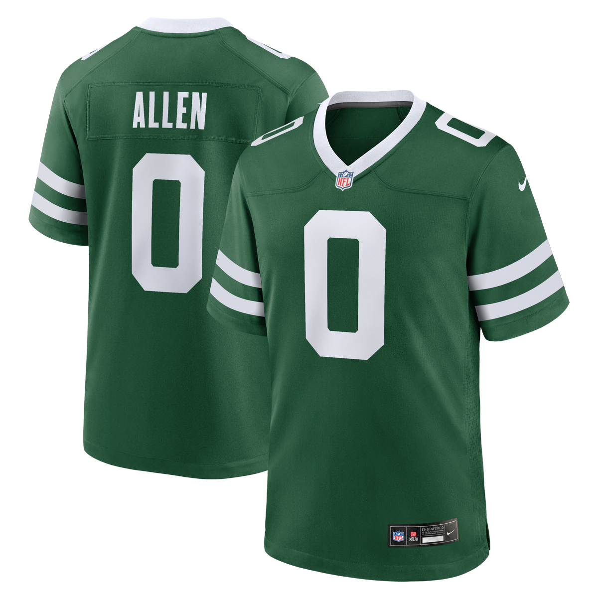 New York Jets Braelon Allen Legacy Green Game Jersey