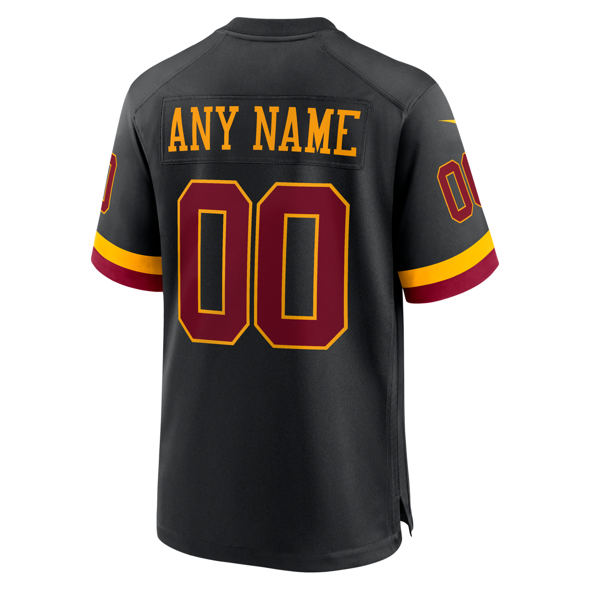 Washington Commanders Black Hail Raiser Alternate Custom Game Jersey