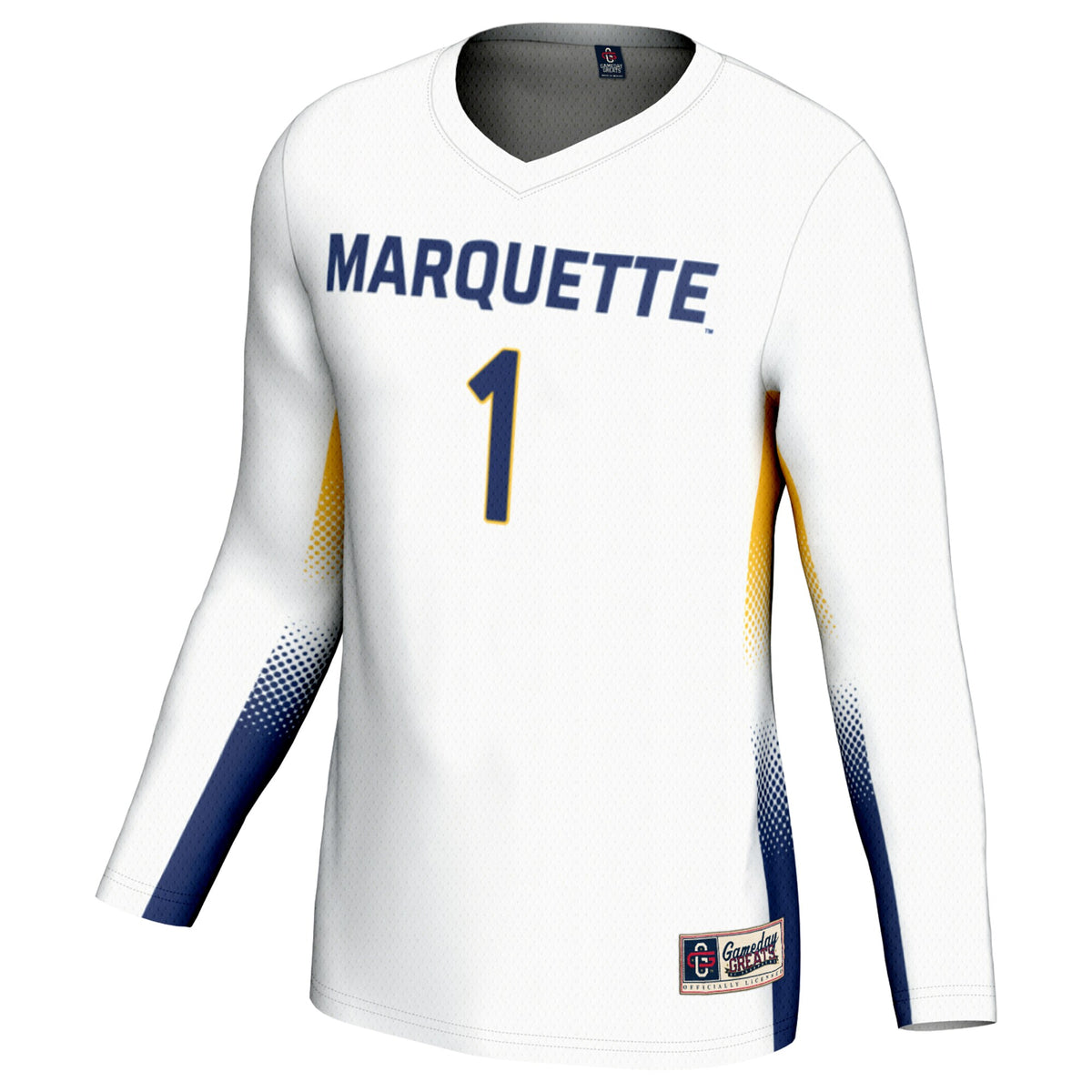 #1 Marquette Golden Eagles GameDay Greats Lightweight Volleyball Jersey - White