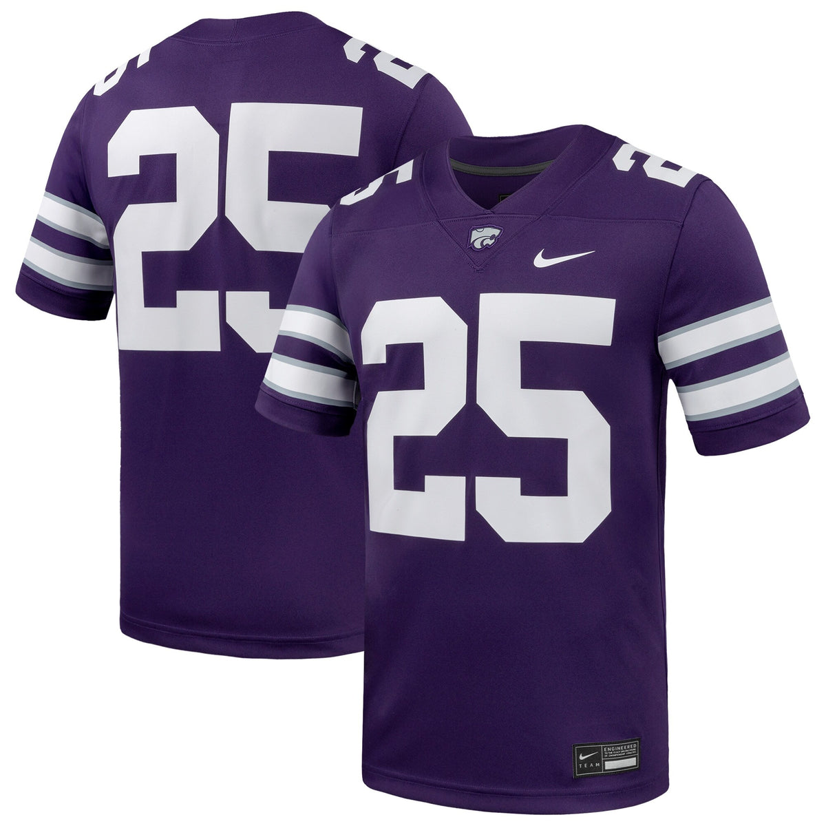 #25 Kansas State Wildcats Game Football Jersey - Purple