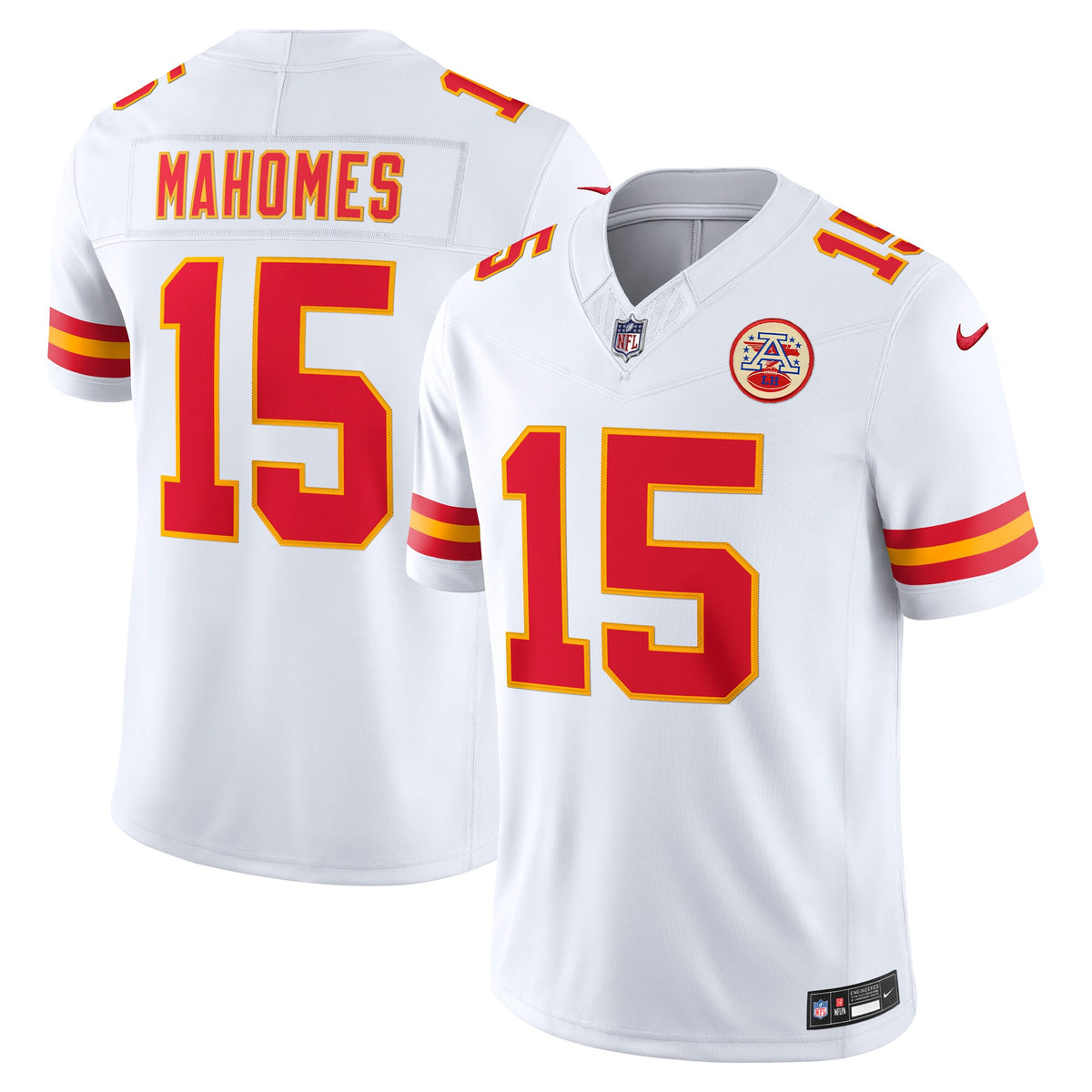 Kansas City Chiefs Patrick Mahomes White Vapor F.U.S.E. Stitched Limited Jersey