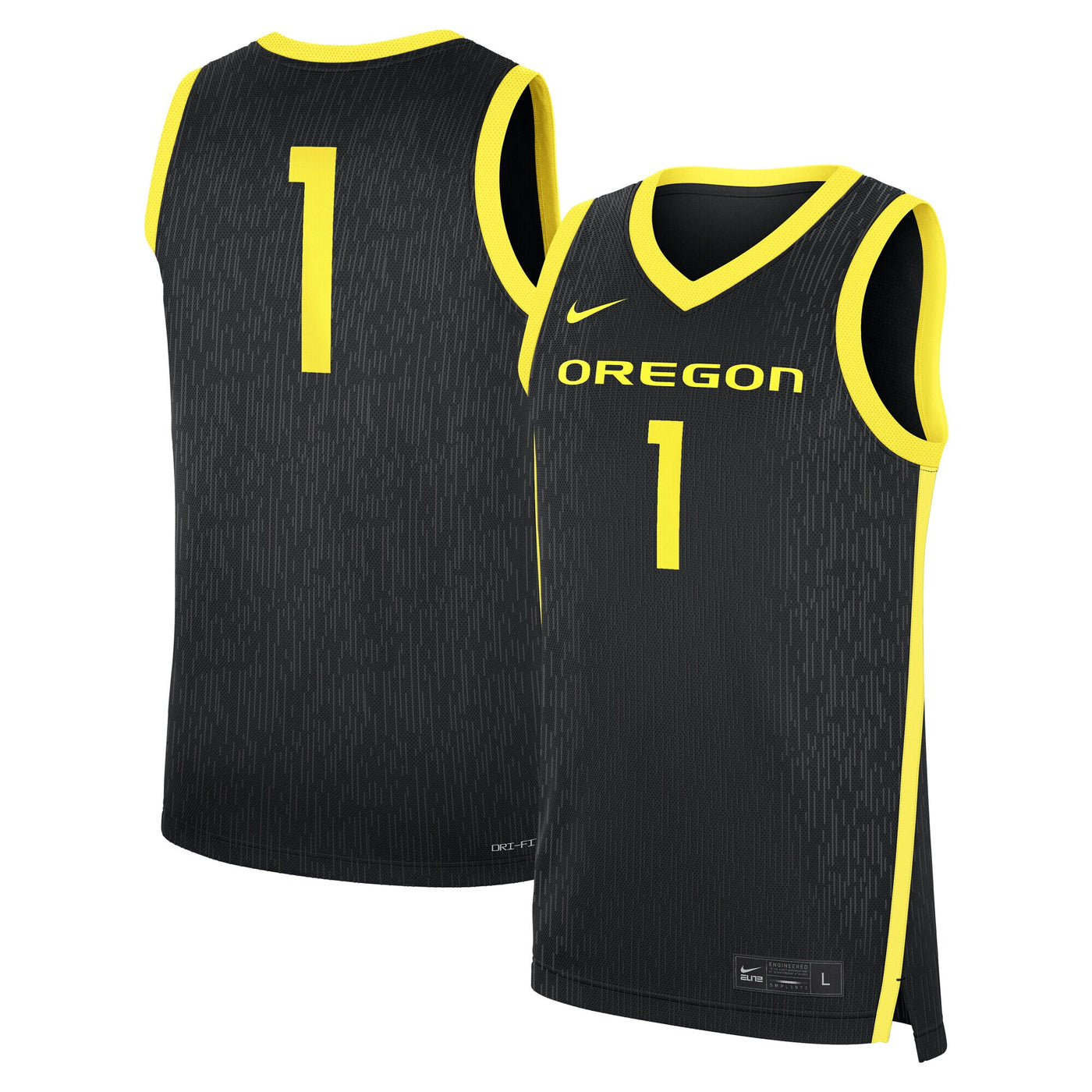 Nike #1 Black Oregon Ducks Alternate Replica Jersey