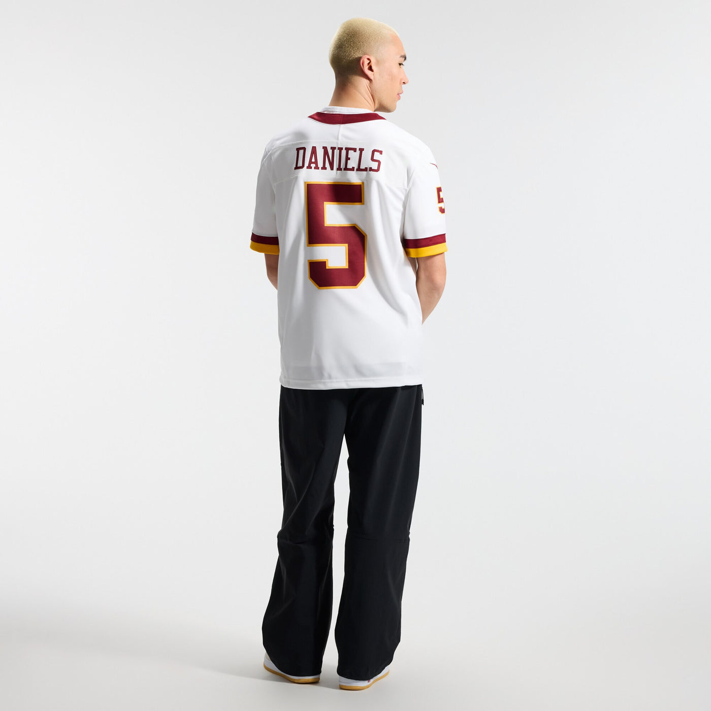 Washington Commanders Jayden Daniels Nike White Vapor F.U.S.E. Stitched Limited Jersey