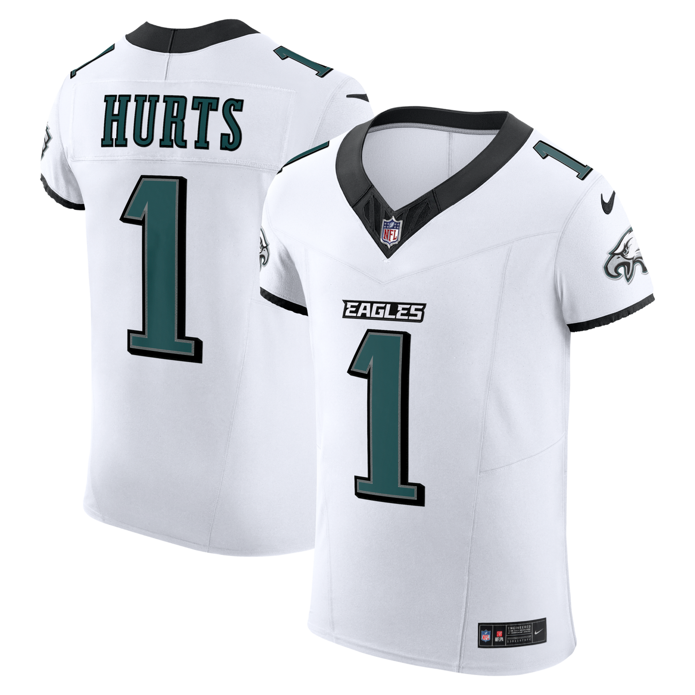 Philadelphia Eagles Jalen Hurts Nike White Vapor F.U.S.E. Elite Jersey