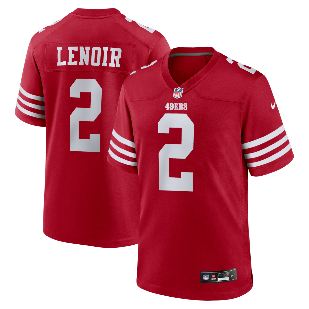 San Francisco 49ers Deommodore Lenoir Scarlet Game Jersey