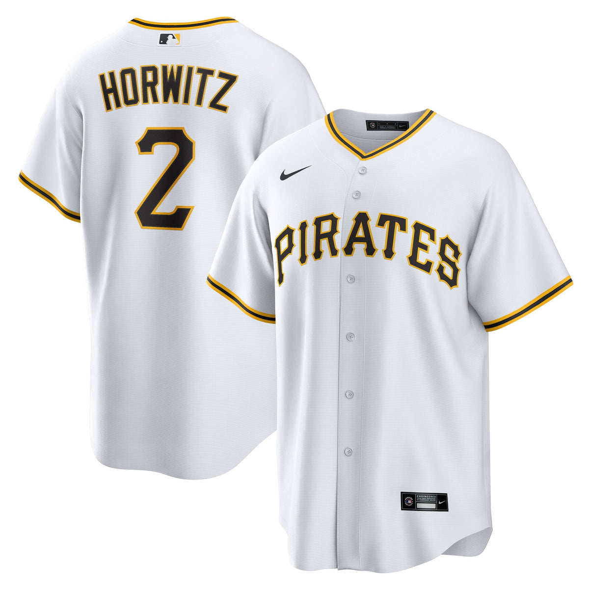 Pittsburgh Pirates Spencer Horwitz White Home Replica Jersey