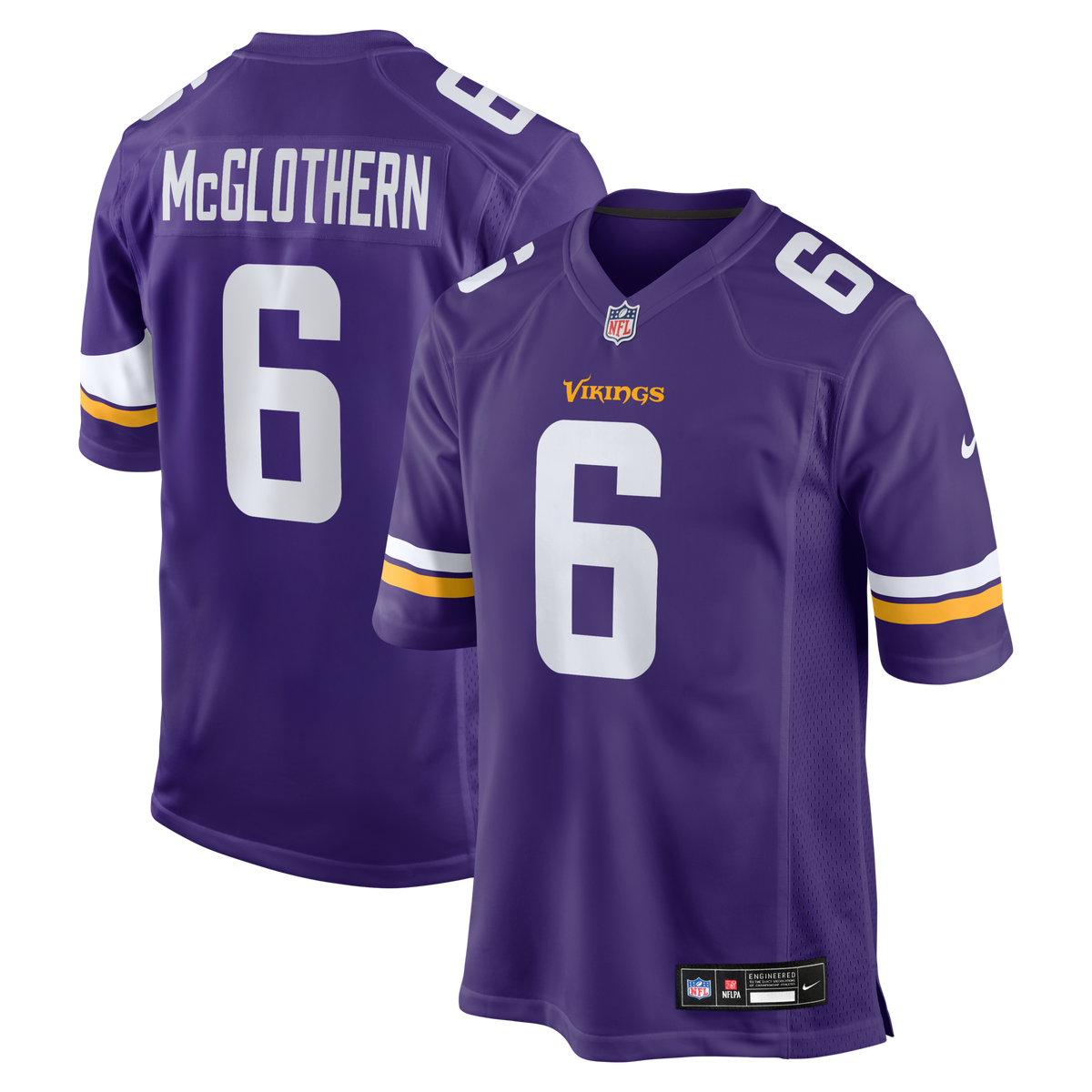 Minnesota Vikings Dwight McGlothern Purple Team Game Jersey
