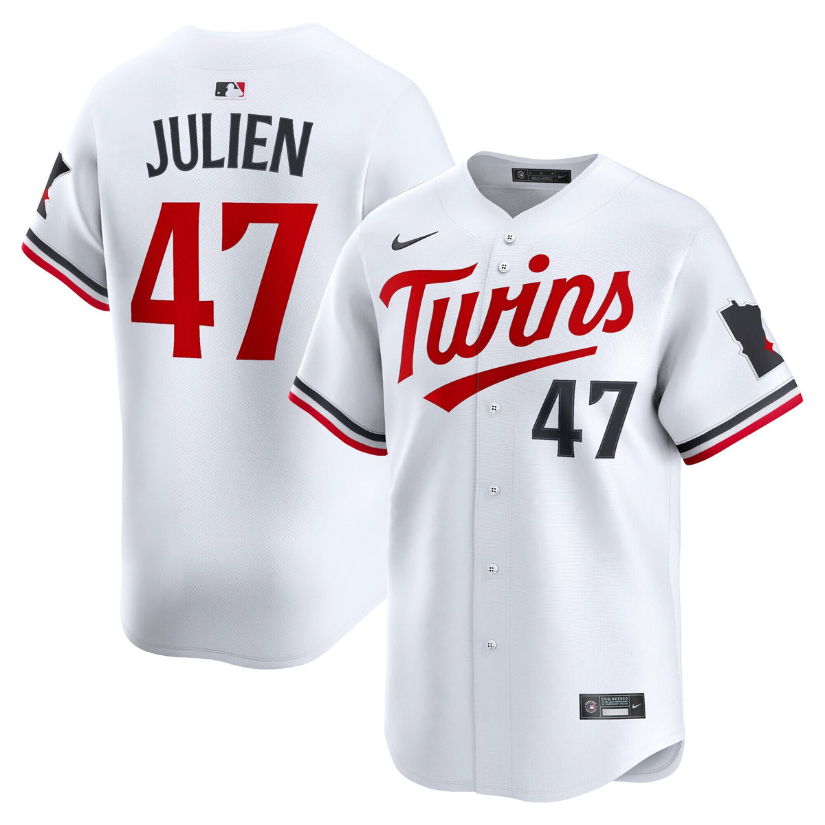 Minnesota Twins Edouard Julien White Home Limited Player Jersey