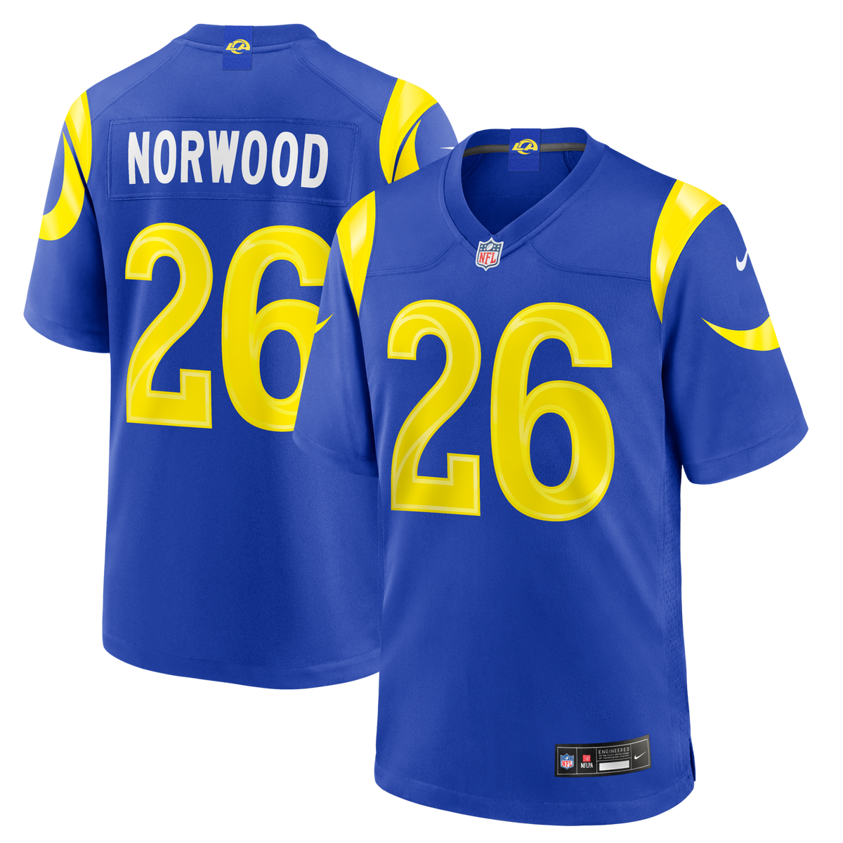 Los Angeles Rams Drey Norwood Royal Game Jersey