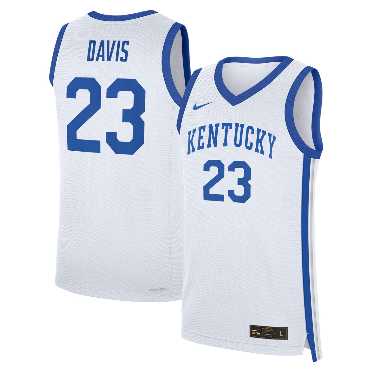 Anthony Davis Kentucky Wildcats Performance Replica Basketball Jersey - White
