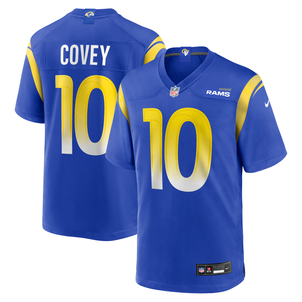 Los Angeles Rams Britain Covey Royal Team Game Jersey