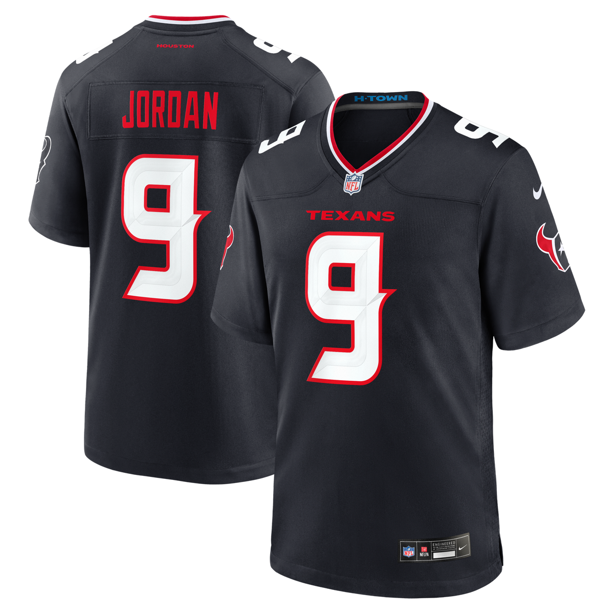 Houston Texans Brevin Jordan Navy Team Game Jersey