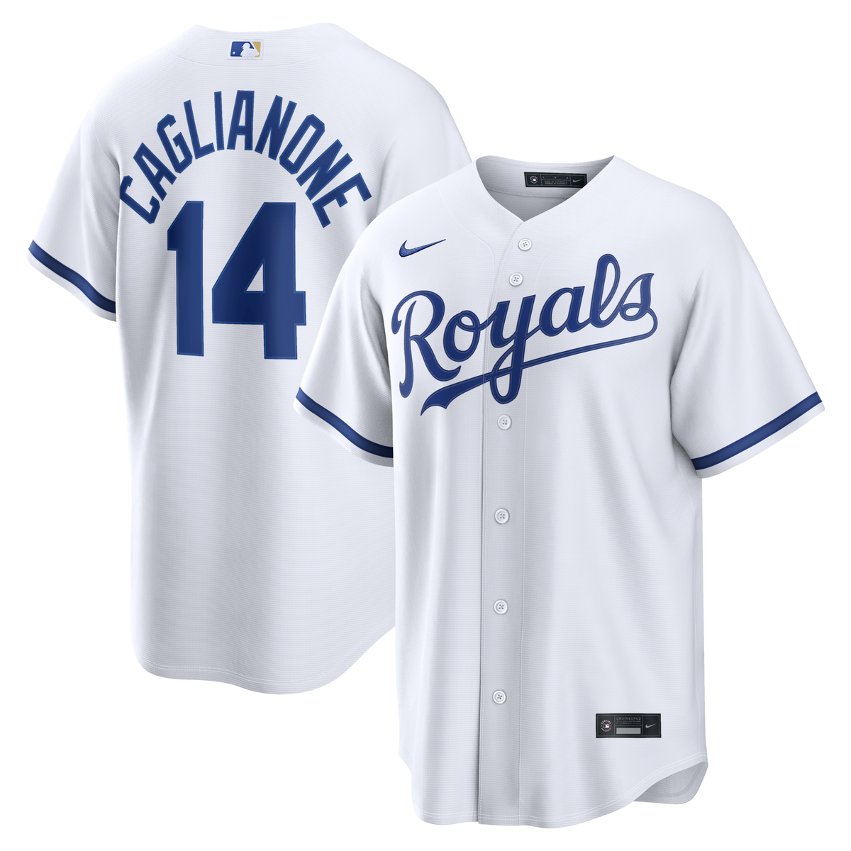 Kansas City Royals Jac Caglianone White Home Replica Jersey